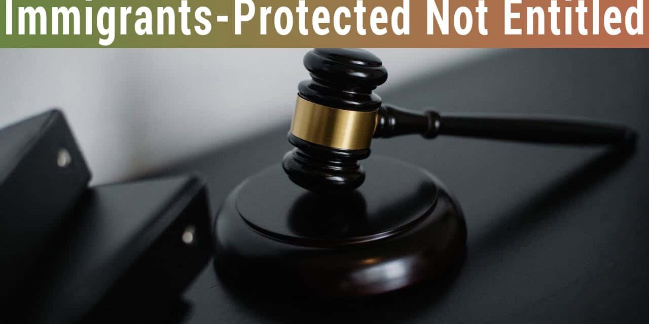 Immigrants protected not entitled warning message on legal and immigration issues at Open Agenda WTF event.